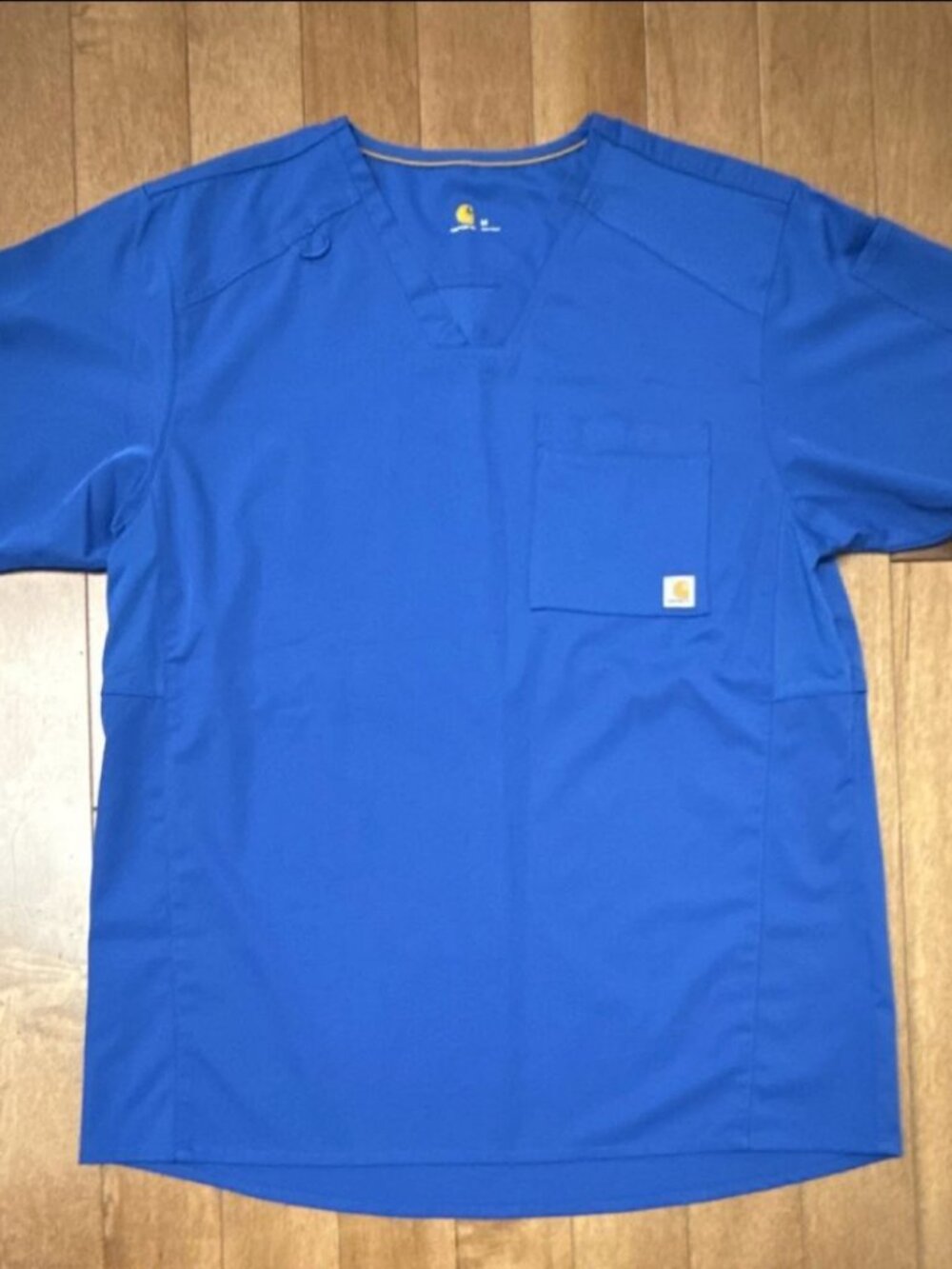 Carhartt Blue Medical Scrub Set Top & Pants Solid Pattern Size M Unisex